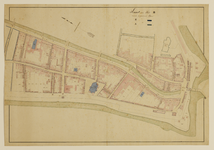 216118 Plattegrond van Wijk B en een gedeelte van de aangrenzende Wijk A te Utrecht, het terrein tussen de Oudegracht / ...
